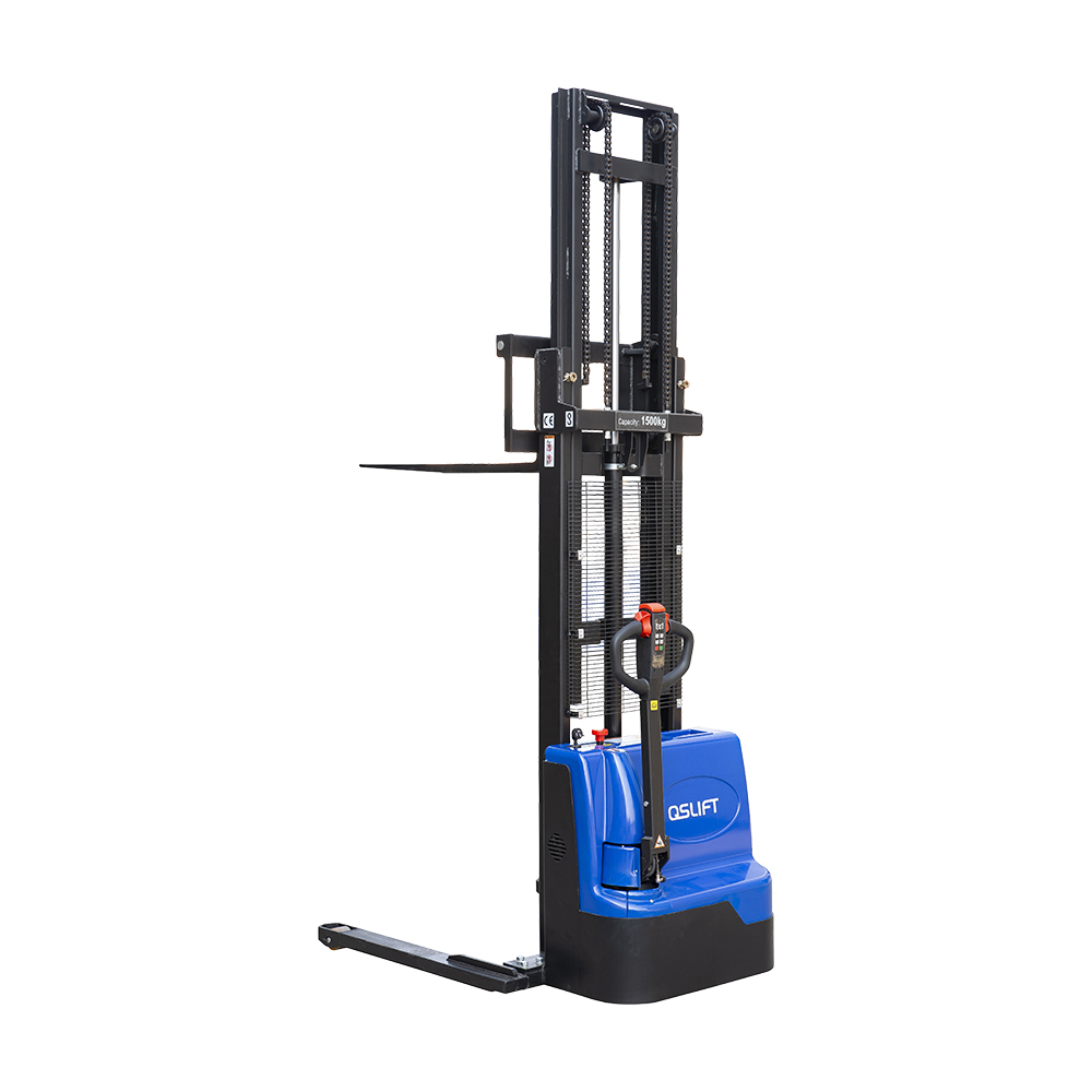 Walkie Power Stacker 1500KG met Straddle Leg Hefhoogte 1600-3500mm